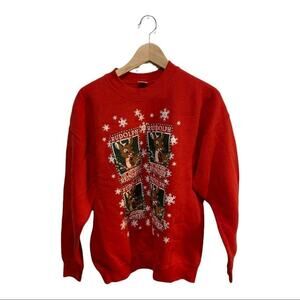 Ugly Christmas holiday festive crewneck sweatshirt Rudolph! In size L!